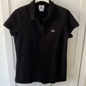 Lacoste Black Slim Fit Pique Polo - Large